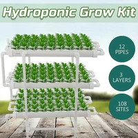 108 holes indoor hydroponic piping site grow kit nursery pots anti pest soilless cultivation garden culture planting box rack