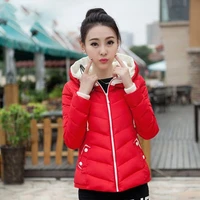 winter jacket women 2021 new korean style short slim hooded padded jacket coat woman