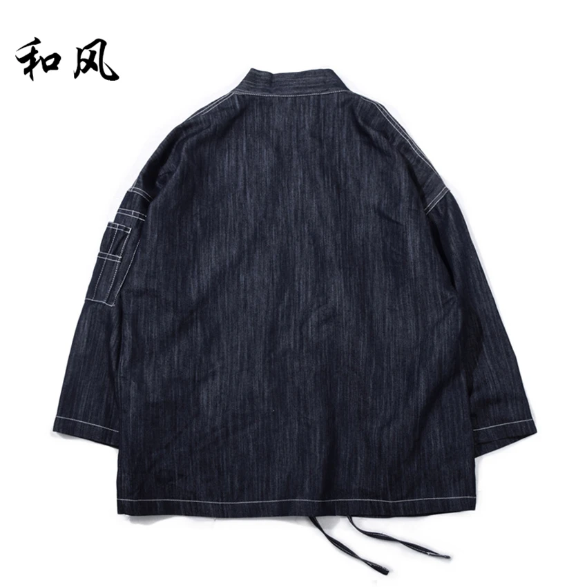 Японское кимоно кардиган для мужчин Haori вышивка юката мужской костюм самурая японский стиль ковбой традиционная одежда азиатская одежда