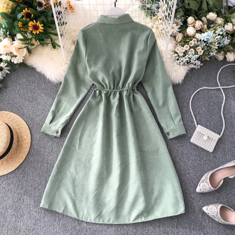 Женское винтажное платье ALPHALMODA элегантное рубашка во французском стиле с