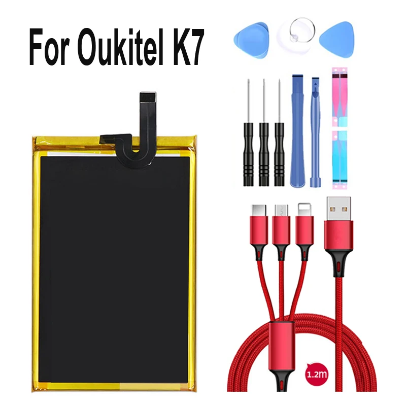 10000 мАч Высокая емкость для Oukitel K7 батарея для Oukitel K7 запасные батареи для сотового телефона+ USB кабель+ набор инструментов