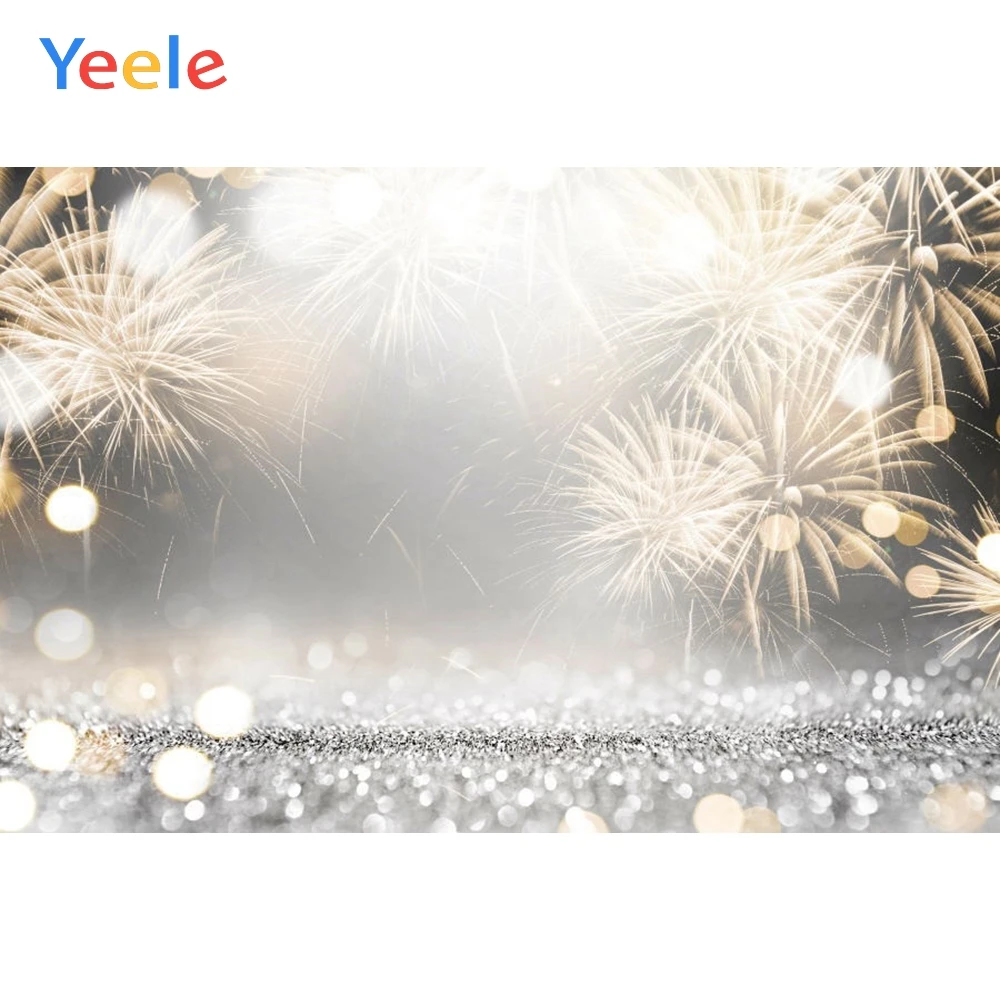 

Yeele Christmas Polka Dots Glitter Light Bokeh Backdrop Fireworks Happy New Year Vinyl Photography Background For Photo Studio