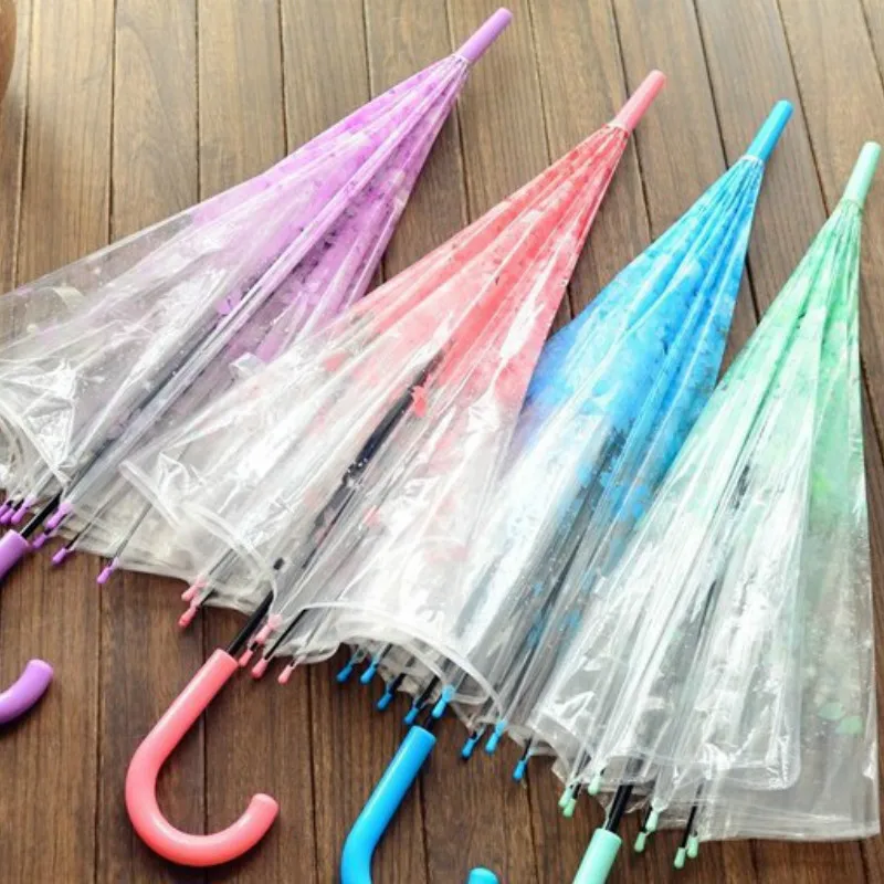 

Sakura Cherry Flower Blossom Transparent Umbrella Rain Women 3 Folding Umbrella Female Rain Tools Sun Parasol Parapluie o