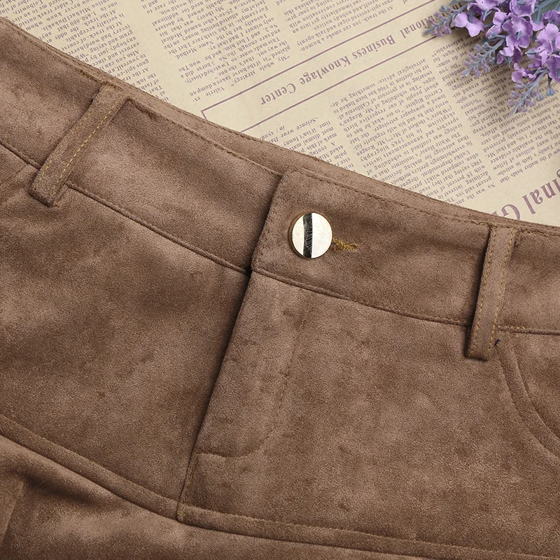 

4XL Plus Size Fashion Suede High Waist Mini Skirt Women Femme Jupes Spring Autumn Bottoming Short Skirt Office Tutu Skirts C7006