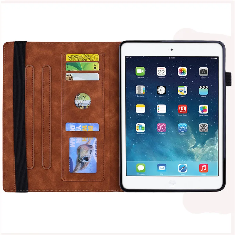Для iPad Mini 5 4 3 2 1 чехол Роскошный винтажный кожаный подставка умный для Mini2