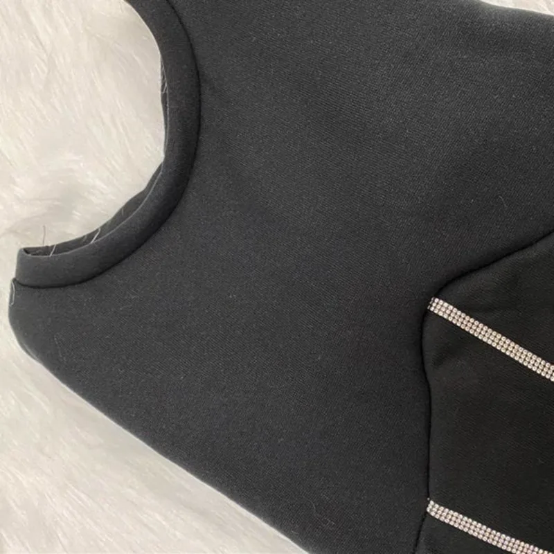 

Autumn Winter Women Streetwear Hot Drilling With Two Piece Set Sweater Top And Pants Tracksuit Sweatsuit Night Club Outfits