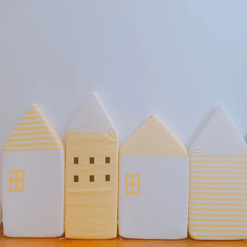 Детская кровать бампер Новорожденный Хлопок Cartoo маленький дом защита для