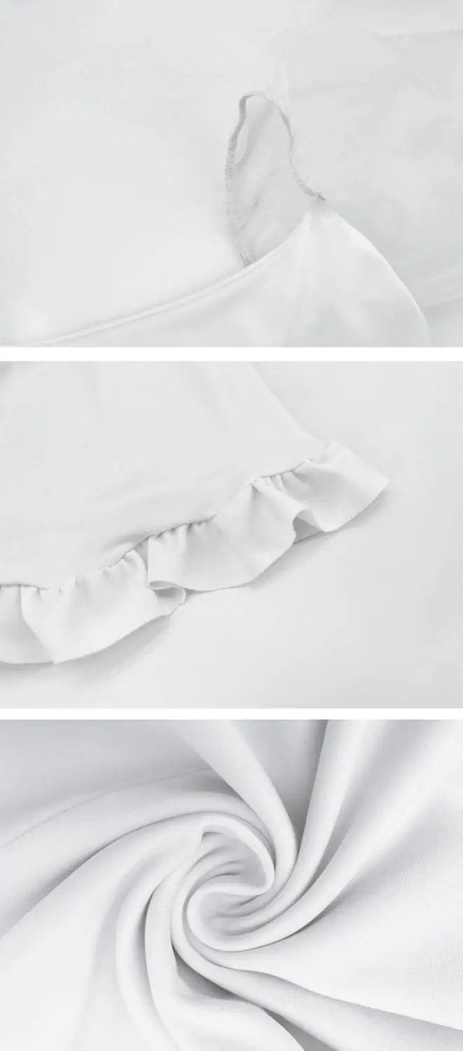 

Sexy Slash Neck Mesh Patchwork Puff Sleeve Ruffles Mini Dress 2020 Summer Women Casual White Bodycon Night Club Party Vestidos