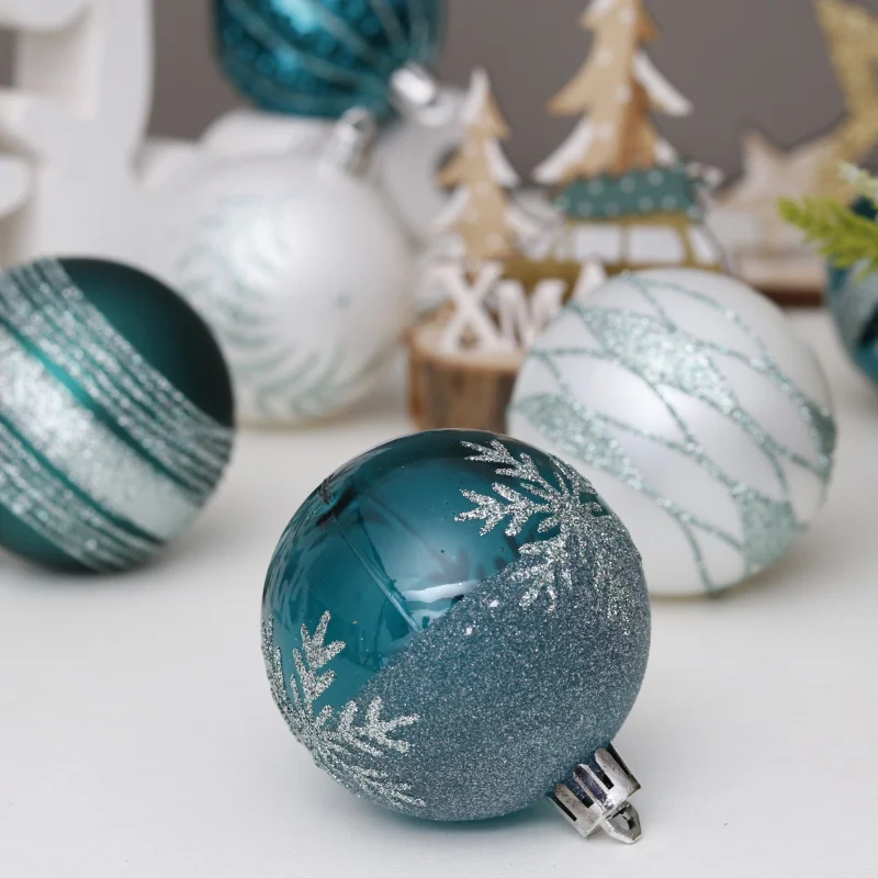 

30PCS christmas ornament for xmas home decor light plastic balls natal deco one barrel ball 2021 hanging pendant new year
