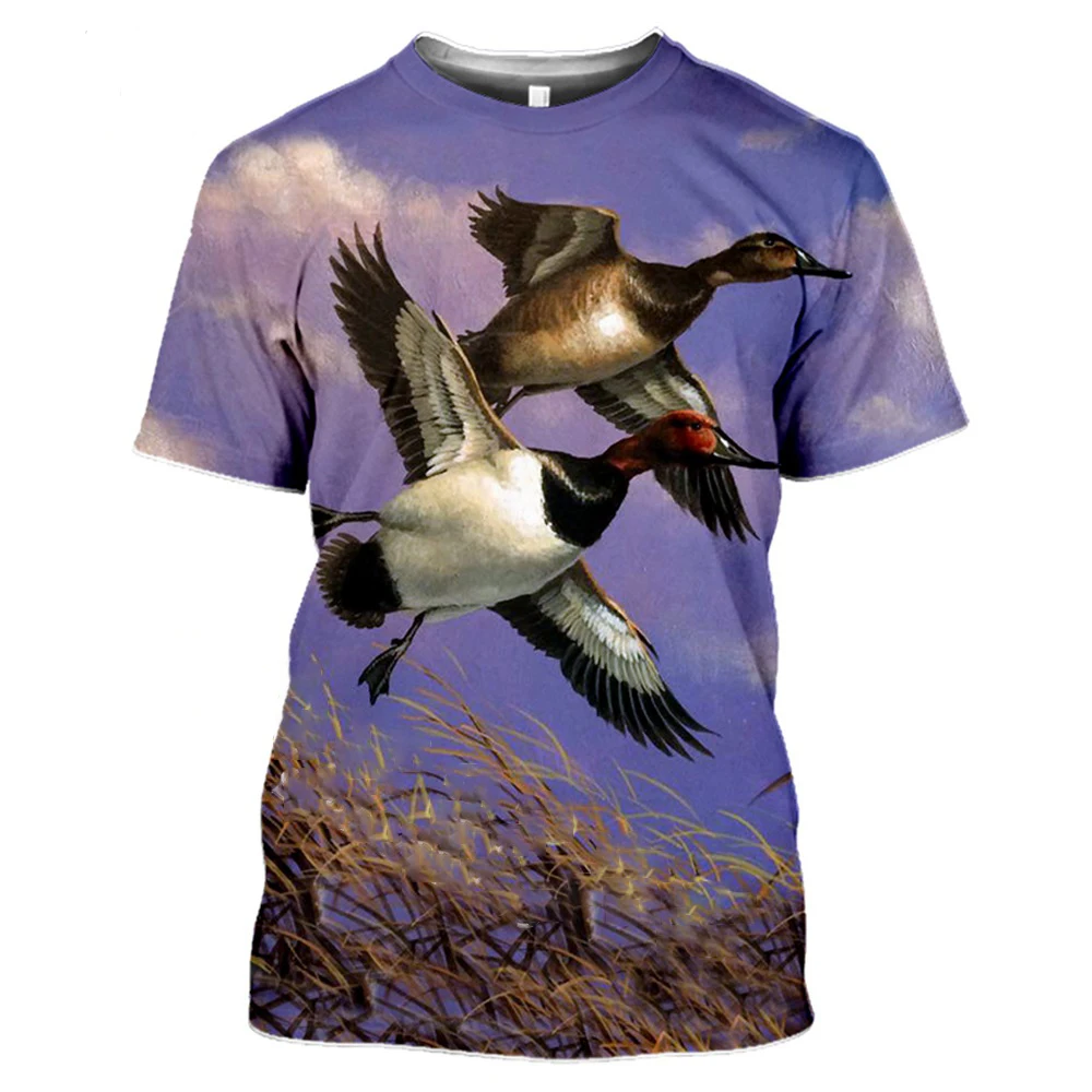 

3D Print Harajuku T-Shirt Summer Animal Hunting Partridge Bird Fashion Casual Men's tshirt Chukar Short sleeve Streetwear Unise