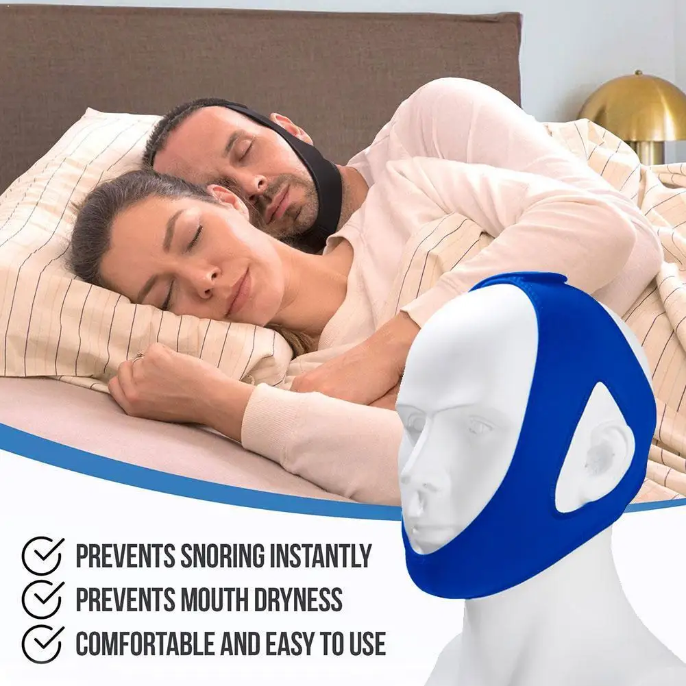 Anti Snoring Chin Strap Neoprene Snore Stop band Anti Belt Jaw Snore Support Z9Q3