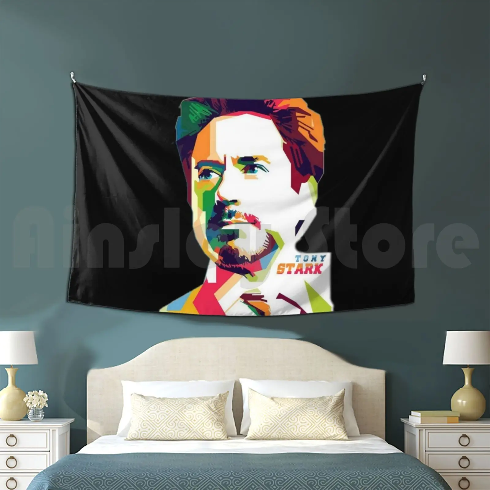 Художественный гобелен Тони Старка в гостиную спальню Старк дуговой реактор