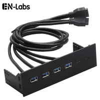 5 25 pc case front panel usb 3 0 2 0 hub adaptermotherboaqrd 20pin 10 pin to usb splitter cable w cd rom driver bay mount 60cm