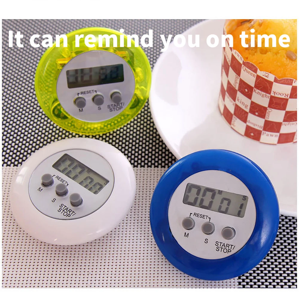 Circular Lcd Digital Kitchen Countdown Timer Cooking Five Kinds Of Color Counter Reverse Alarm Clock Magnetic | Дом и сад
