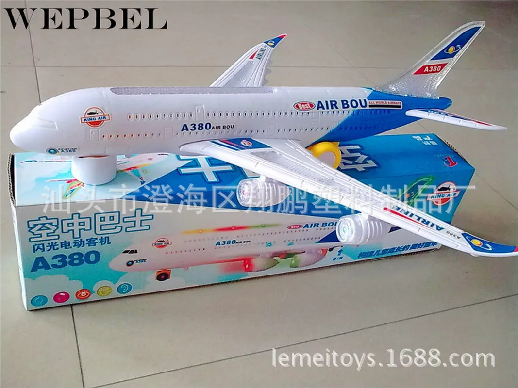 WEPBEL модные детские электрические самолеты игрушки музыкальные движущиеся