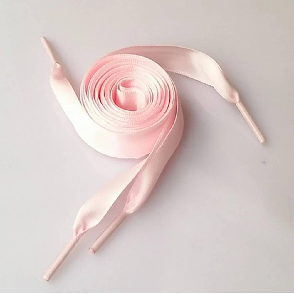 

1pair Smooth Solid Walking Universal Accessory Decoration Fixed Wide Sport Tie Up Flat Shoelace