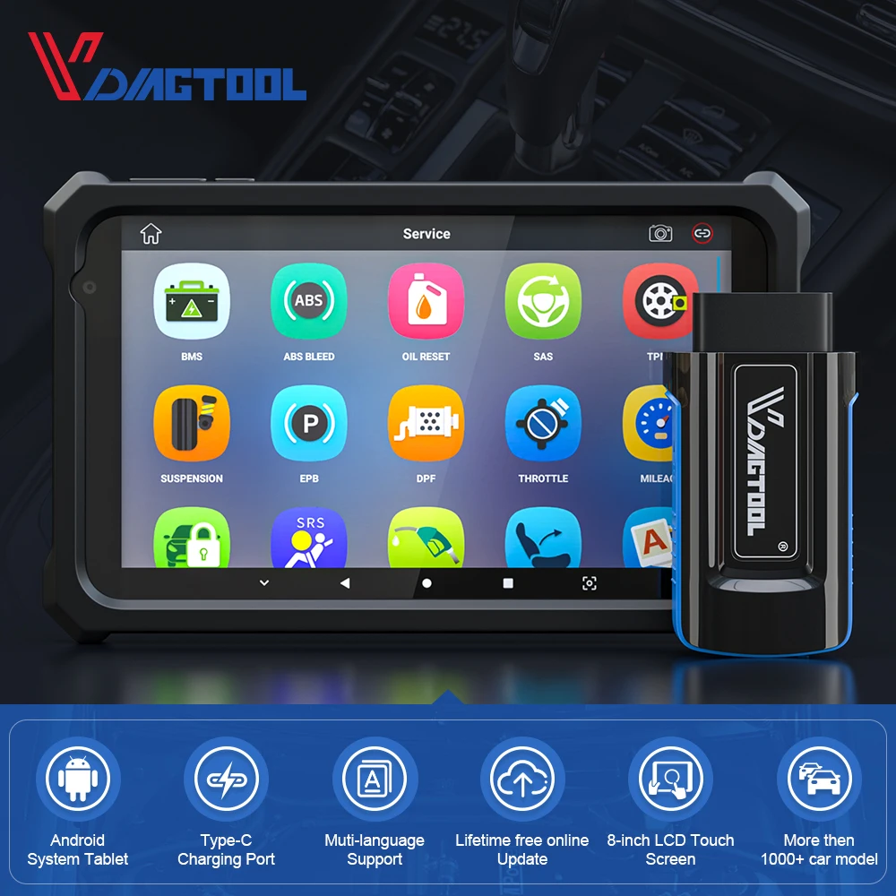 

Vdiagtool Vd900 P80 сканер все системы диагностические инструменты Obd2 сканер Abs подушка безопасности Dpf Сброс кода считыватель Авто диагностический...