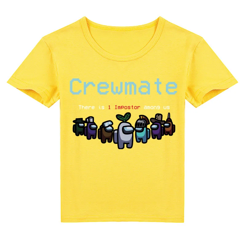 

Game Among Us T Shirt Kids Casual Clothes New Impostor Printed T-shirt Short Sleeves Boys Casual Summer Tops Toddler Girls Tees