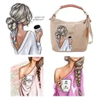 Новинка; Модные комплекты одежды для девочек; С теплопередачей DIY термо-Стикеры для одежды тепло для печати на футболке холщовый мешок гладить на патчи для одежды с аппликацией