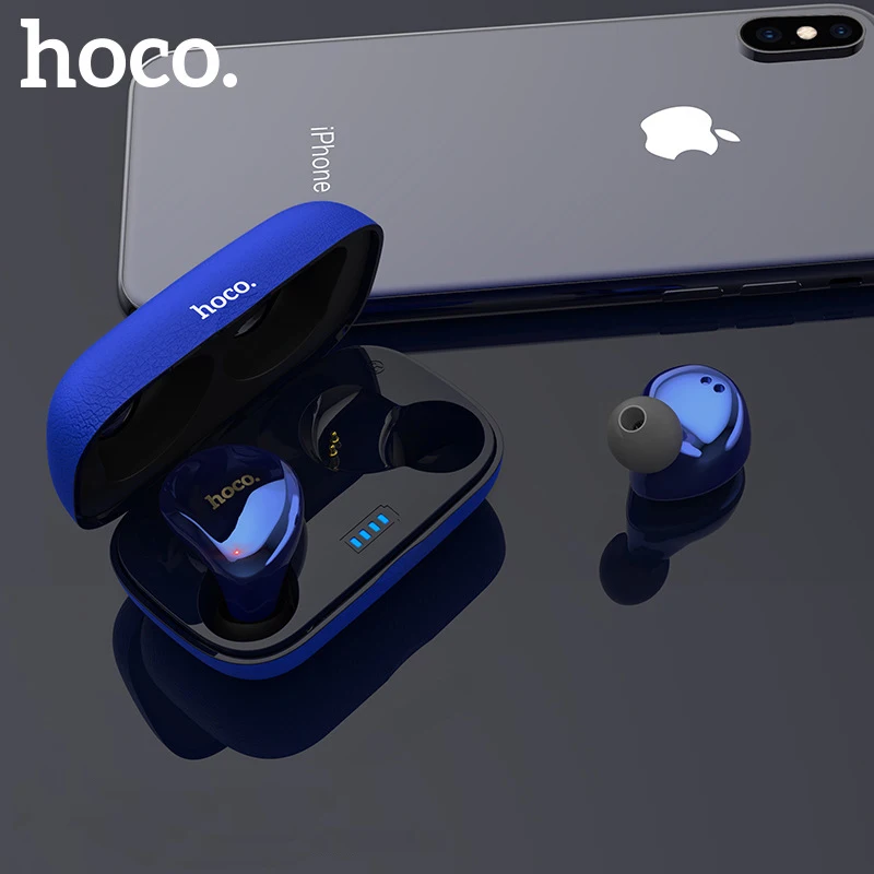 HOCO Wireless Bluetooth Earphone 5.0 CSR Twins Headsets A2DP Avrcp Stereo Sound Handsfree TWS Earbuds With Power Box | Электроника