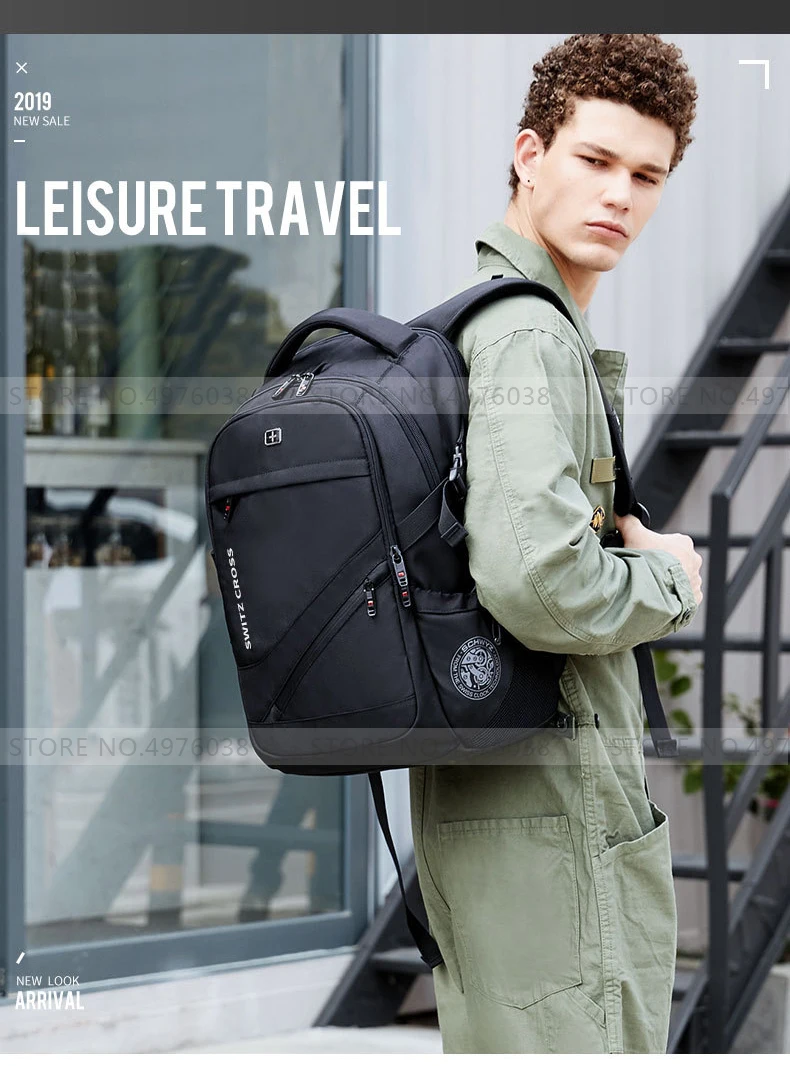 Швейцарский Мужской рюкзак mochila с защитой от кражи, рюкзак USB для ноутбука, школьные дорожные сумки, водонепроницаемый деловой Рюкзак 15,6 17 дюймов для ноутбука wo для мужчин