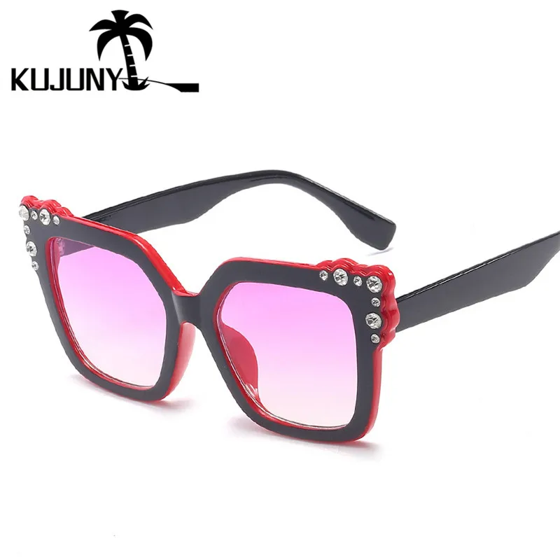 KUJUNY алмаз солнцезащитные очки кошачий глаз отдых на море путешествия от УФ