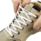 Эластичные шнурки без завязывания, 1 пара, полукруглые шнурки для обуви для детей и взрослых, шнурки для кроссовок, быстрые ленивые, металлический замок