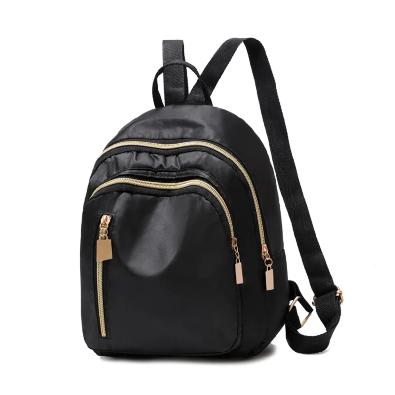 Waterproof Zipper School Bag Nylon Women Mini Backpack  Casual Travel Small Backpack Female Bagback