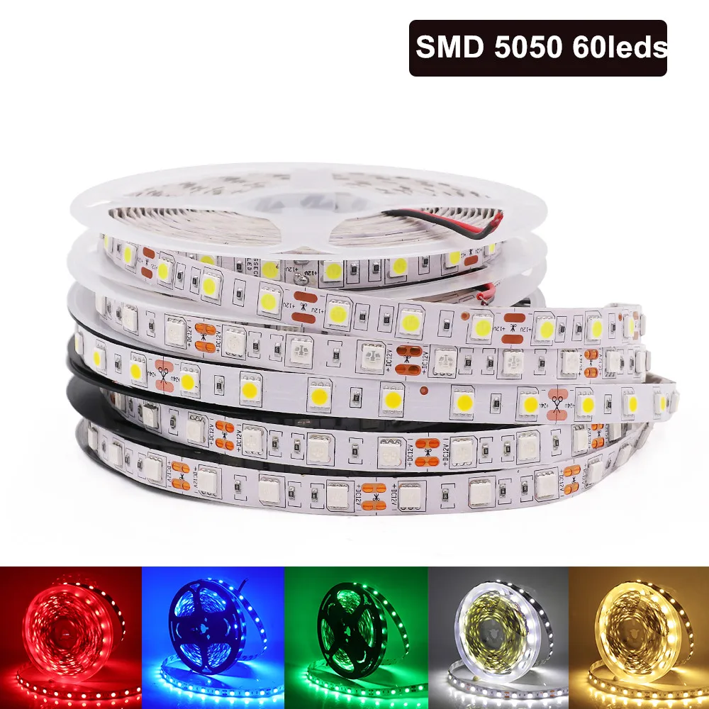 

10/20 Roll 5m DC 12V LED Strip 5050 IP65 Waterproof 60 LEDs/m RGB LED Light 20 Sets of Controller+Remote