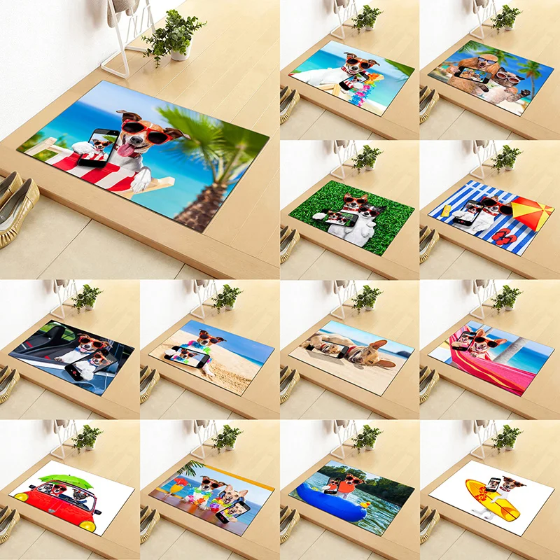 Впитывающие воду коврики для входа в душ коврик ванной с милыми собаками