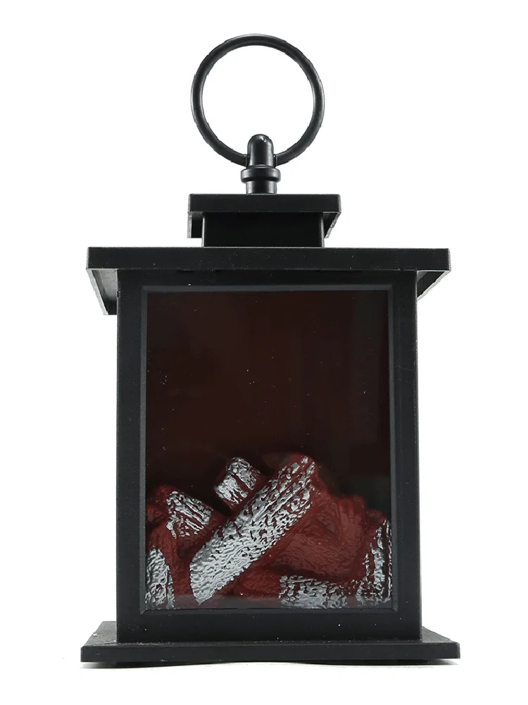

LED simulation fireplace charcoal flame lamp fashion lamp fireplace lamp portable lantern hanging lamp Christmas Room decoration