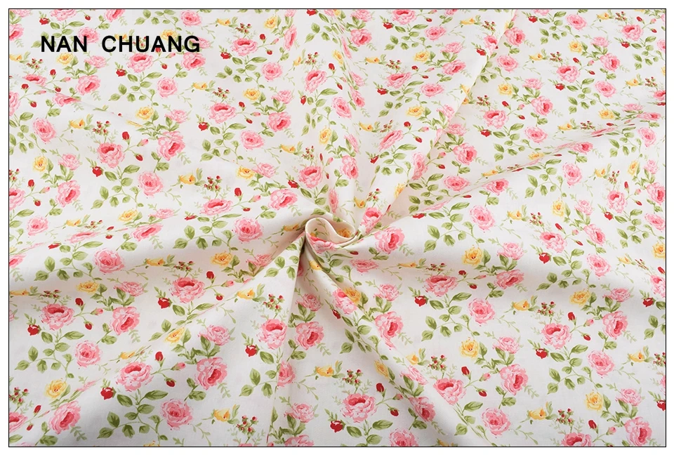 Nanchuang 8 шт./лот цветы саржевая хлопчатобумажная ткань Лоскутная Ткань для рукоделия Швейные материалы для детей 20x25 см