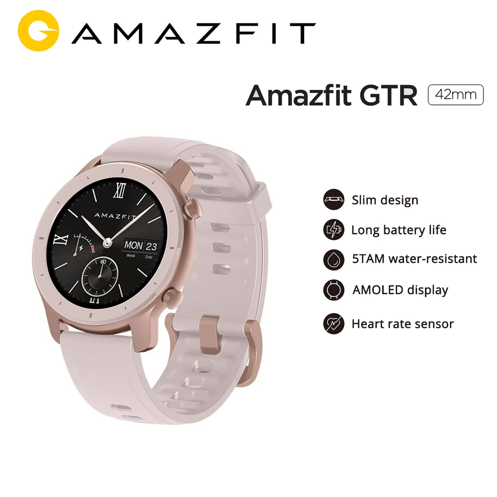 [В наличии] глобальная версия AMAZFIT GTR 42 мм умные часы 5 АТМ водонепроницаемые gps