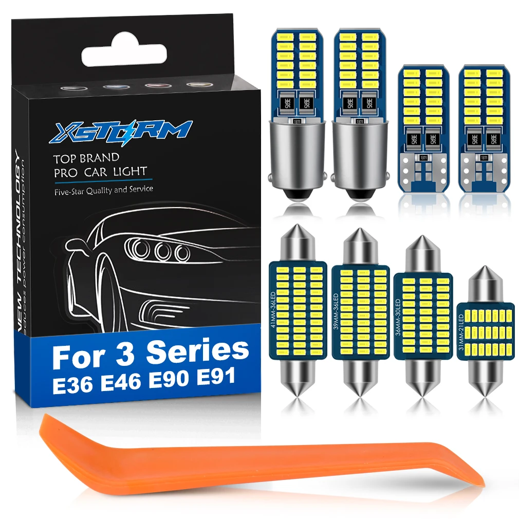 XSTORM для BMW 3 серии E36 E46 E90 E91 1993-2012 автомобильные внутренние фары Canbus Светодиодная