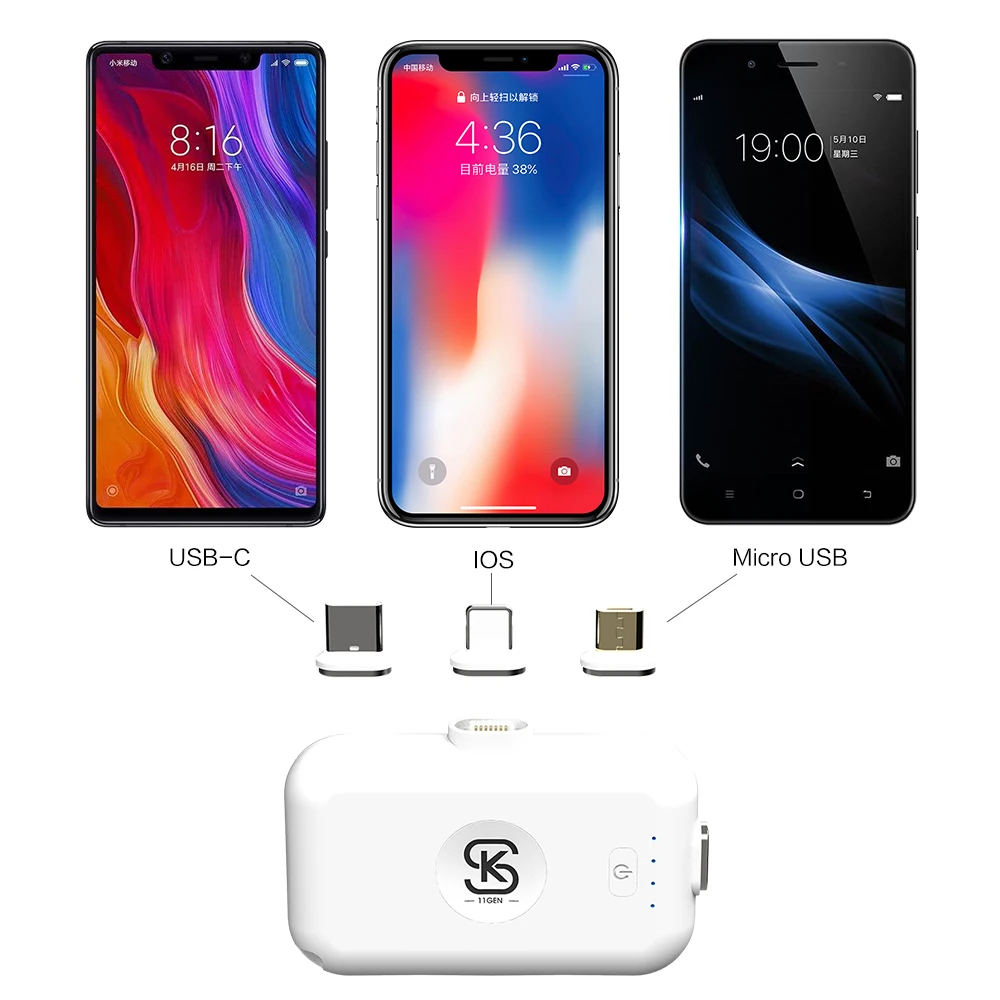 SIKAI 11 Gen Супер Мини Магнитный аварийный внешний аккумулятор для iphone X Xs XR портативный милый источник питания для huawei mate 20 P30