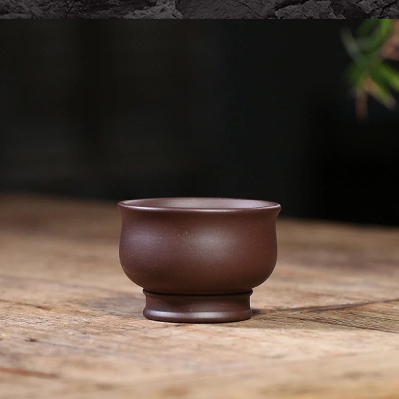 90 мл Чашка для чая из фиолетовой глины Yixing винтажного стиля китайского Kung Fu чайного сервиза, посуда для напитков, чашка для чая Мастера Puer, ручная работа в качестве подарка на день рождения.