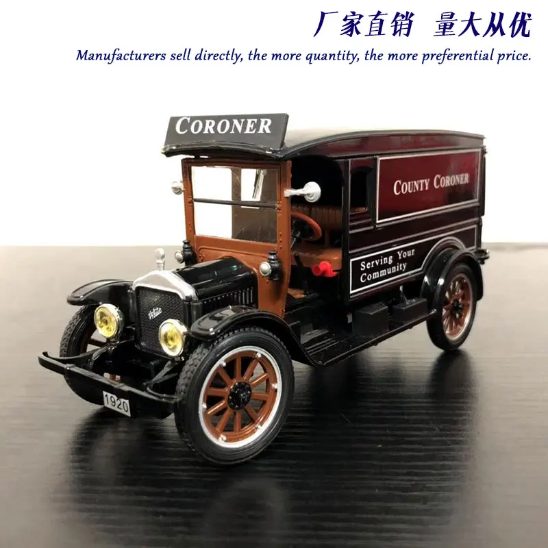 Фирменная 1/32 масштабная модель автомобиля игрушки 1920 белый Ван литой металлический автомобиль модель игрушки для коллекции, подарок, украшения