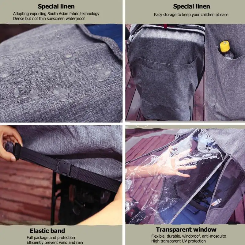 Дождевик для детской коляски аксессуары на колесиках Оксфорд ПВХ Avirulent