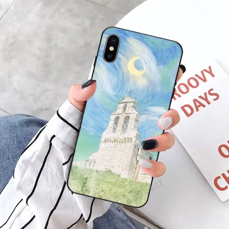 

Art oil painting illustration beautiful Phone Cases for iPhone 11 12 mini pro XS MAX 8 7 6 6S Plus X 5S SE 2020 XR