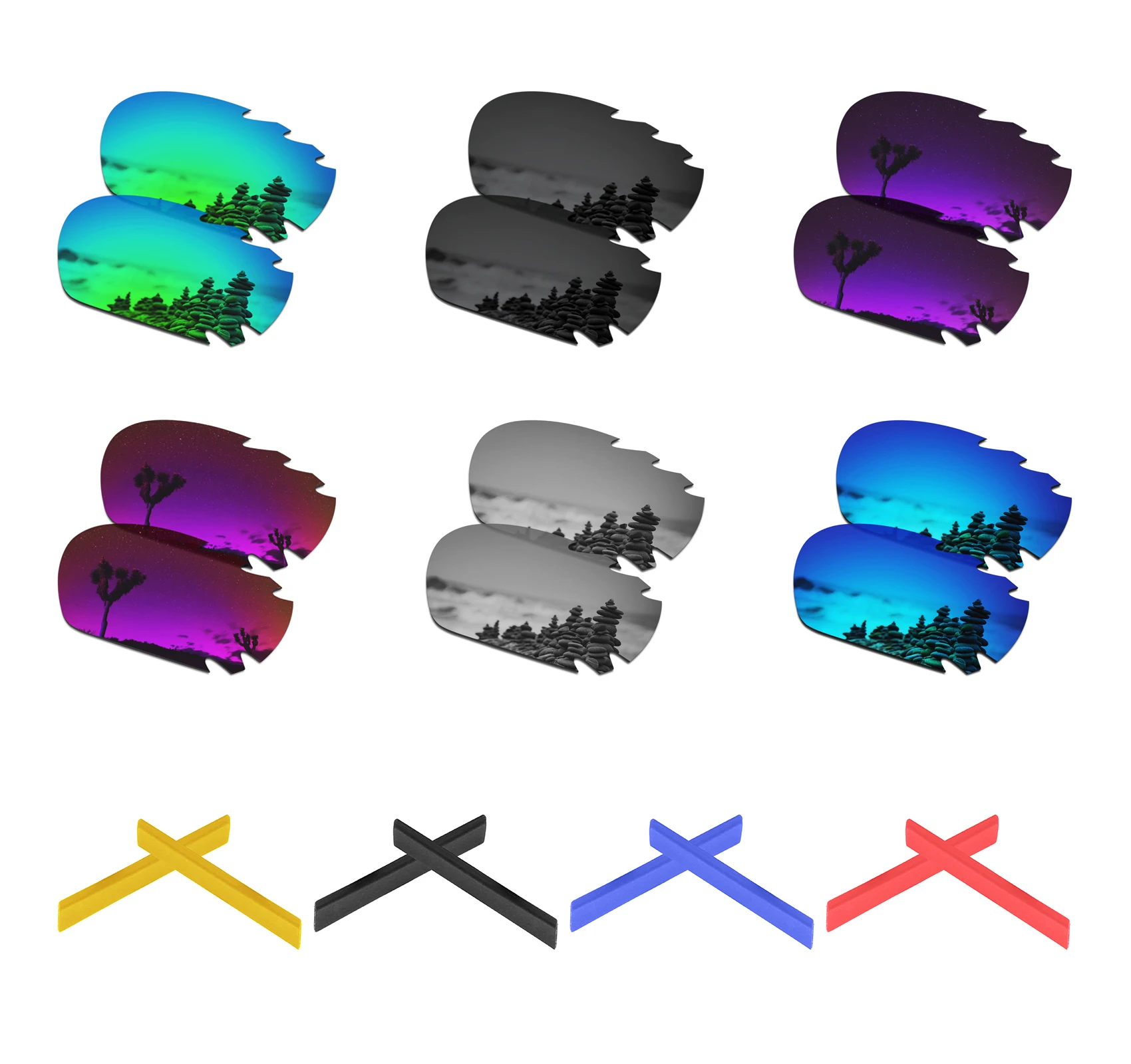 Поляризованные сменные линзы SmartVLT для солнцезащитных очков Oakley Jawbone с