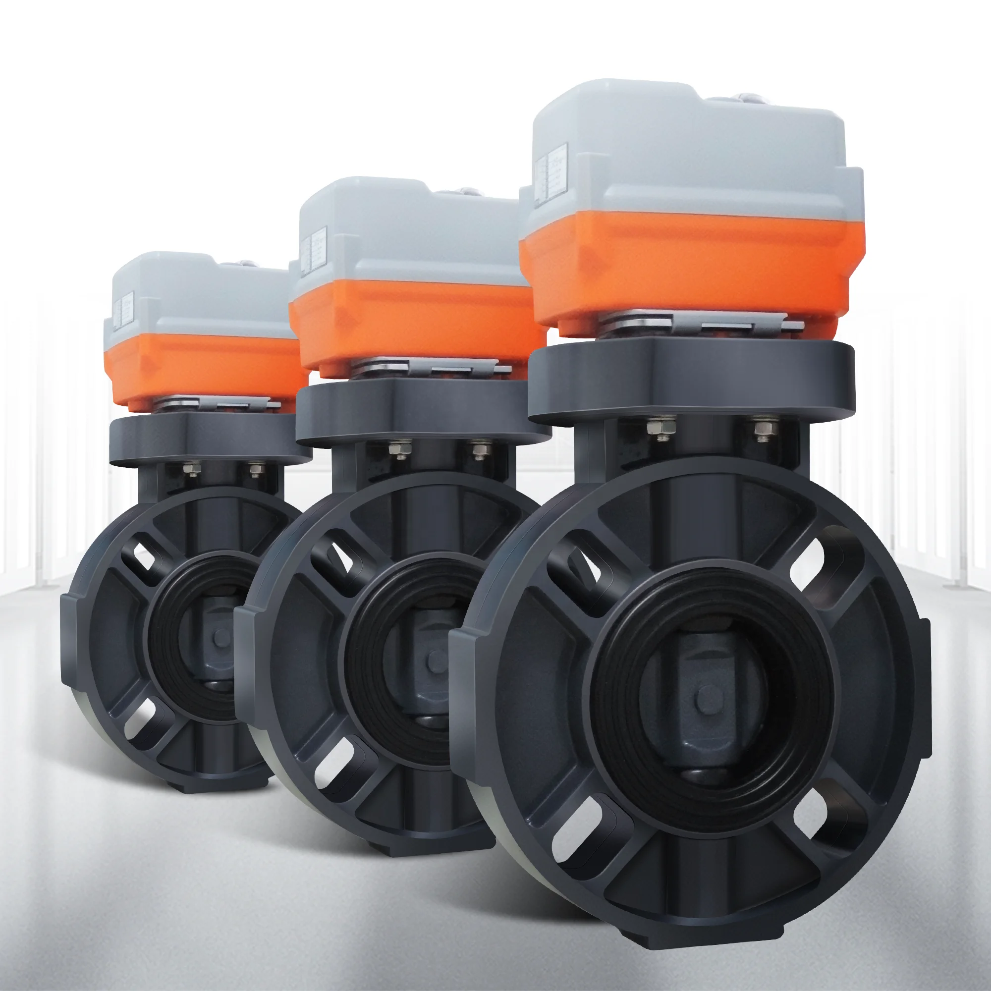 

DC24V DN65-2-1/2-дюймовый Электрический привод UPVC, бабочные клапаны