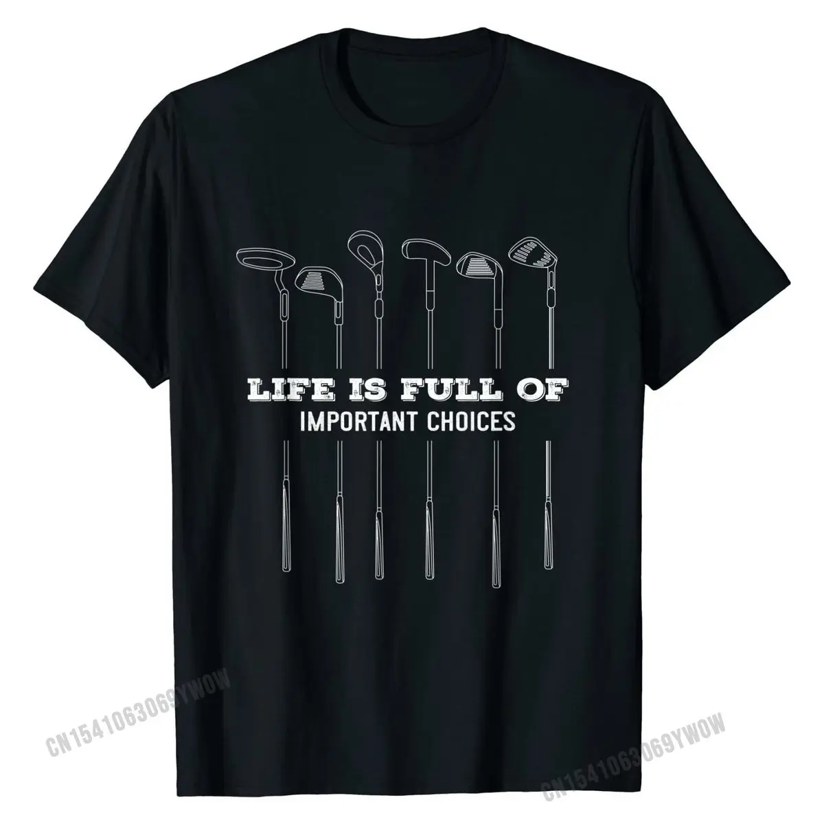 Funny Life Is Full Of Important Choices Golf Lover Cute Gift T-Shirt Fitness Tight Tshirts Rife Cotton Men Tops Tees Casual