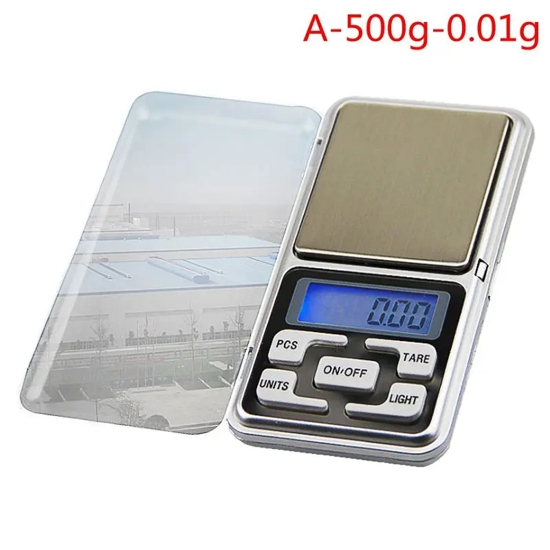 A-500g-0.01g 0,01/0,1g 100/200/300/500/1000g ЖК-дисплей Дисплей Карманные электронные весы точные цифровые весы грамм Вес для использования в медицине Кухня ювелирные изделия - Цвет: A-500g-0.01g
