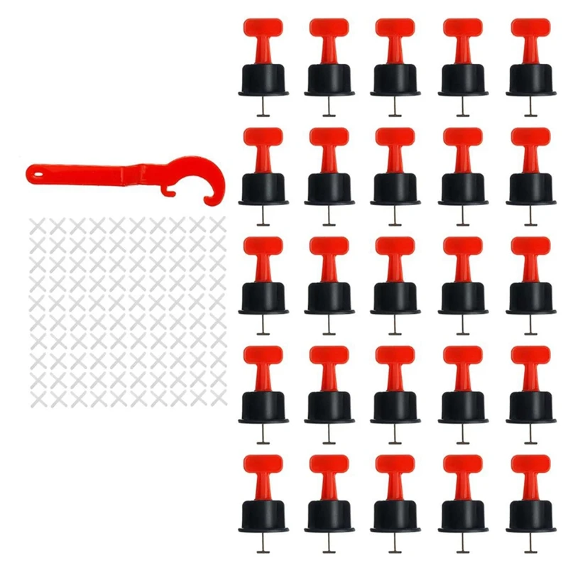 

126Pcs Flat Ceramic Floor Wall Construction Tools Reusable Tile Leveling System Kittile Leveling System Kit For Tile