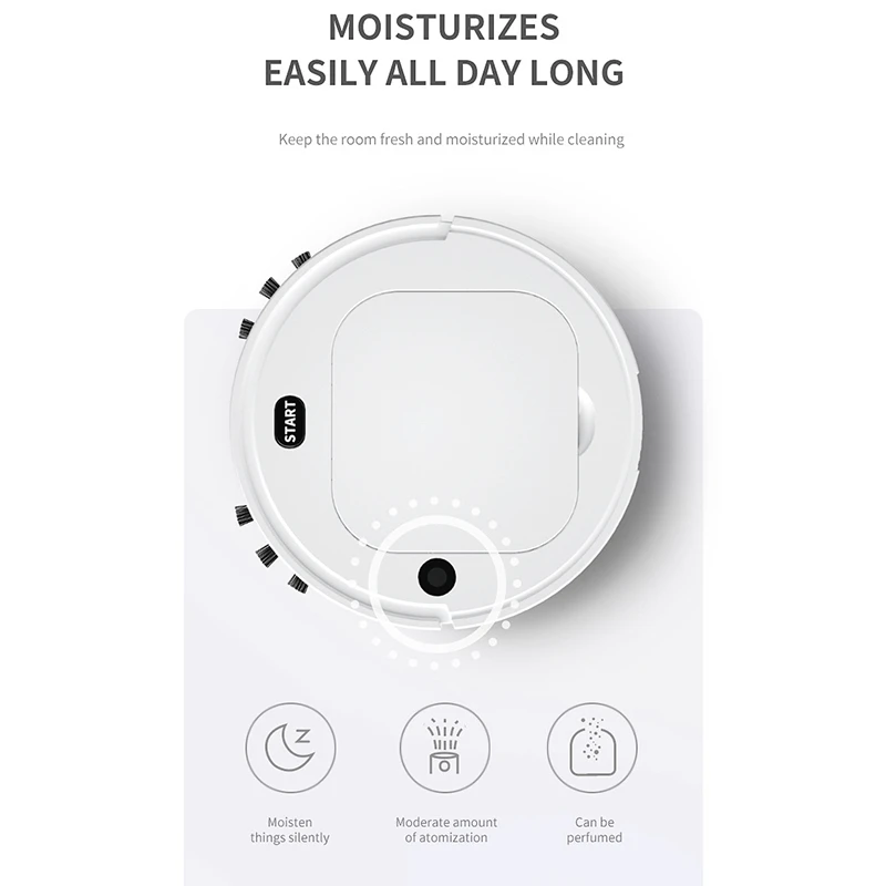 

Robot Vacuum Cleaner 4-In-1 Auto Rechargeable Smart Sweeping Robot Dry Wet Sweeping Vacuum Cleaner Disinfection Home