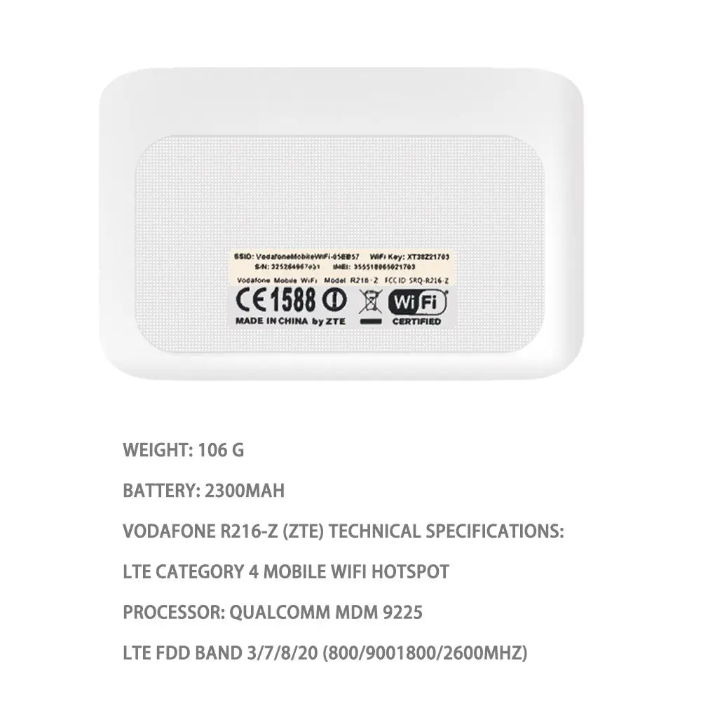 Vodafone R216z LTE-FDD 150 Мбит/с 4G WI-FI WLAN компиляция java-приложений! Беспроводной фрезерный