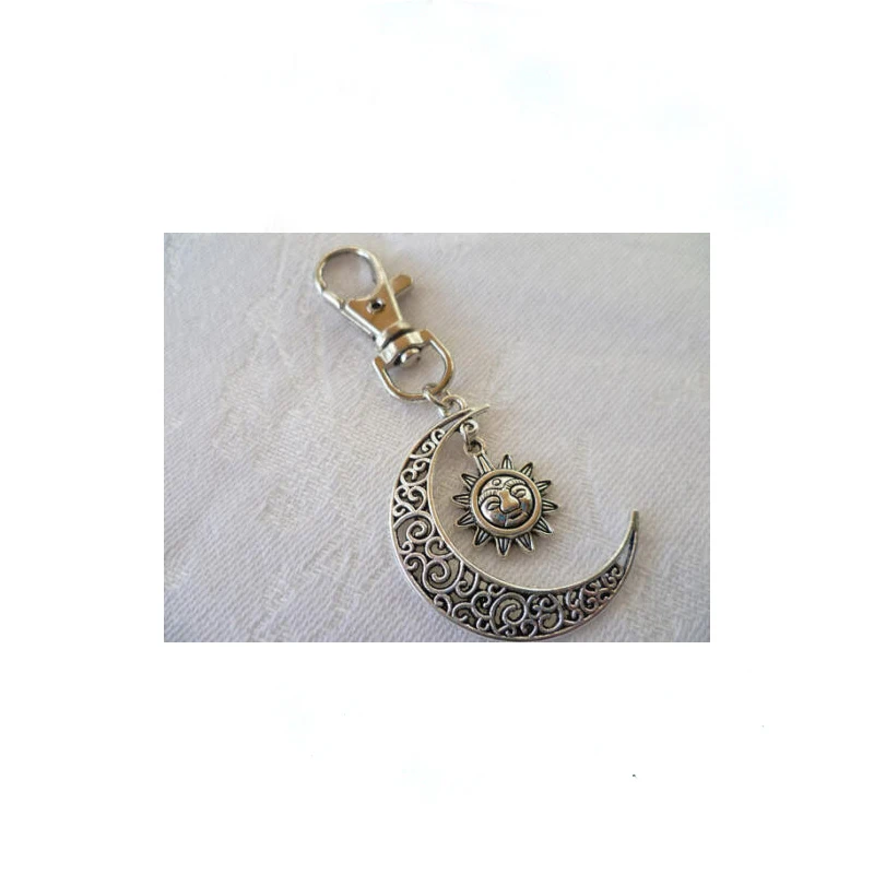 1 шт. подвеска на сумку с изображением Солнца и Луны цепочка для ключей брелок
