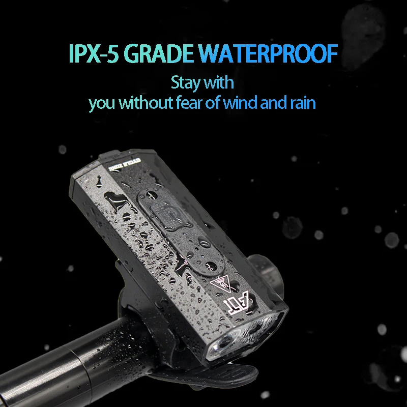 

Cycling light Bicycle light USB rechargeable Car headlight 1500mAh glare flashlight Night warning light bkie accessories