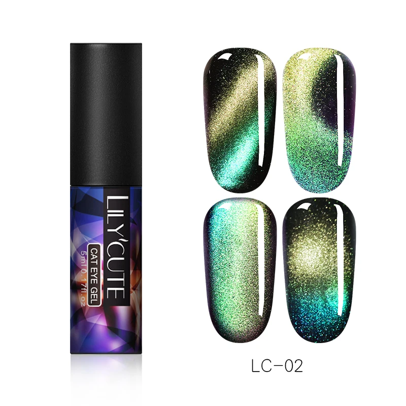 Auroras Nail8 LILYCUTE 9D Гель-лак «кошачий глаз» Хамелеон для использования с магнитом гель, Длительное Действие, блестящие лазерные солнцезащитные очки "кошачий глаз" для ногтей замочить от УФ-светодиодный гель Лаки - Цвет: Auroras Nail8