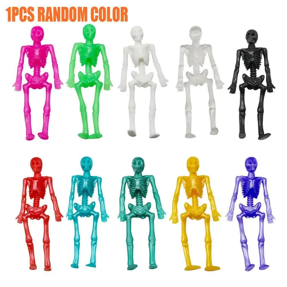 

Fidget Toys Antistress Soft Rubber Skull Frame Human Pearlescent Color Stretchable Halloween Tricky